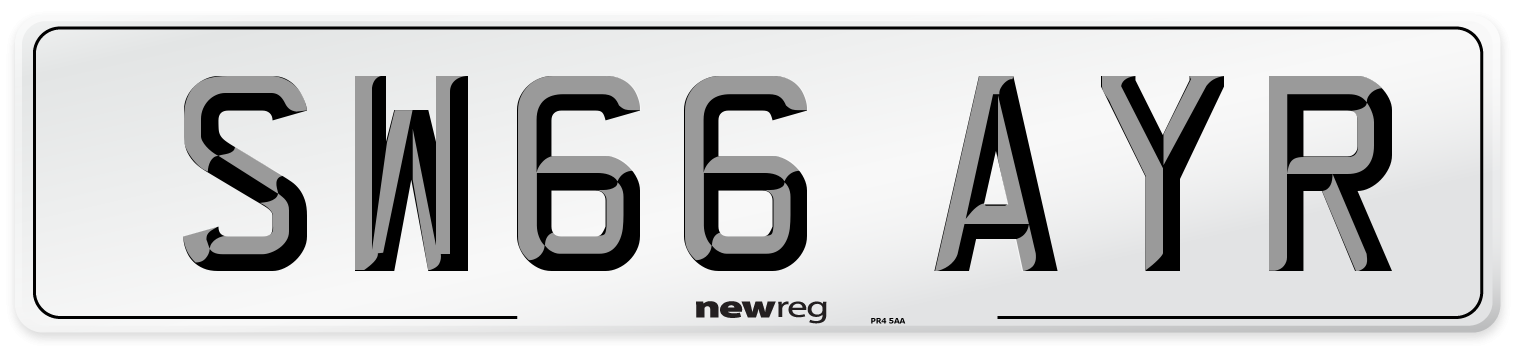 SW66 AYR Number Plate from New Reg
